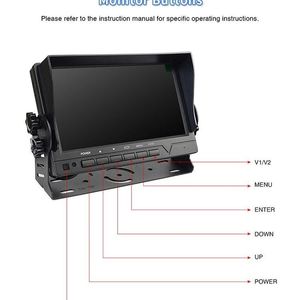 Sistema de marcha atrás de vehículo de 7 pulgadas con cuatro monitores Sistema de asistencia de marcha atrás de coche Cámara de visión nocturna Bsd Kit de monitoreo de punto ciego - Product Image 6