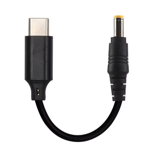 1m siyah 12v 15v 20V USB-C PD tipi C erkek DC 5.5*2.5mm çok DC ipuçları dizüstü güç kablosu - Product Image 1