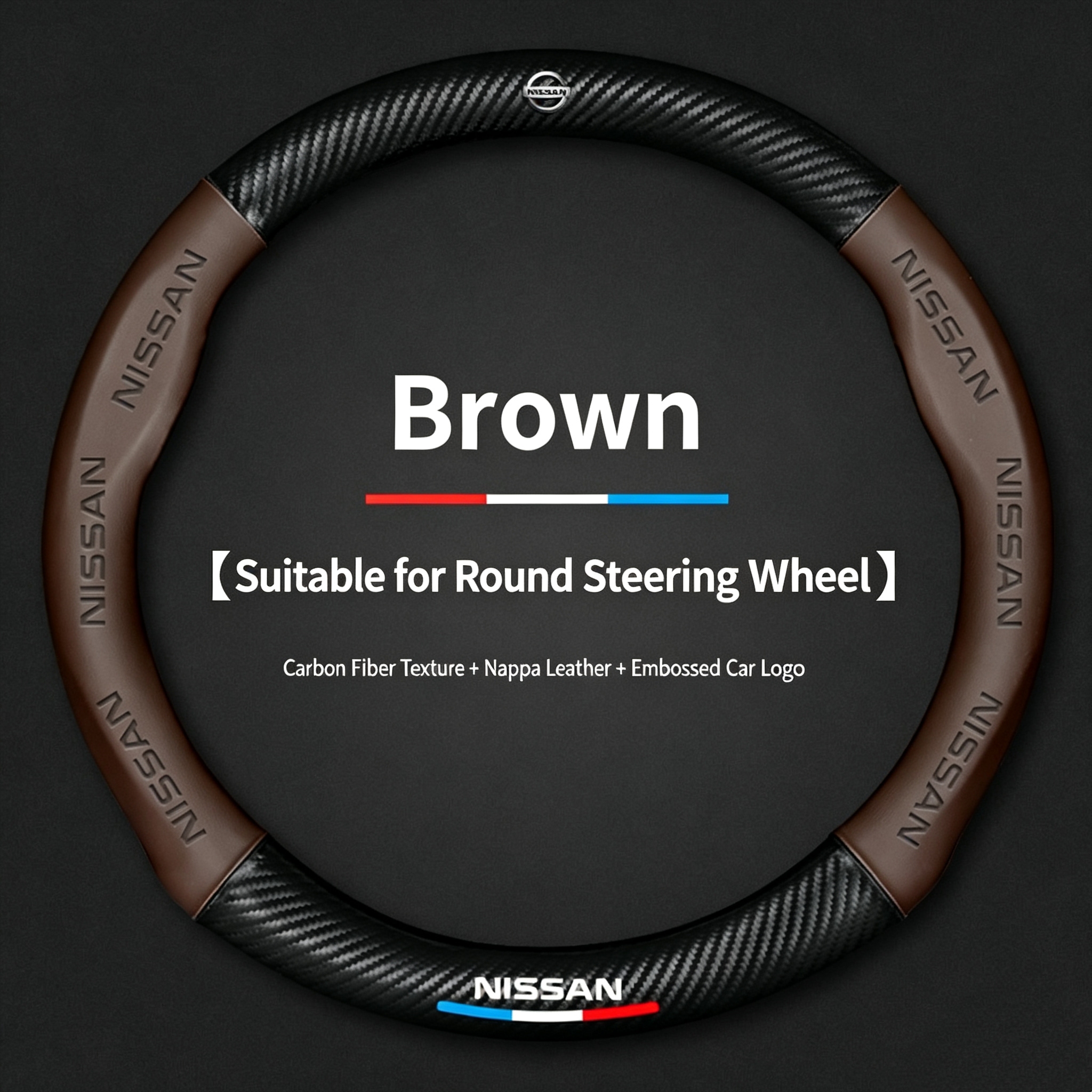 Brown Round-shaped with Logo