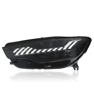 メーカーのスポット供給アウディA6 <span class=keywords><strong>C7</strong></span> RSスタイルヘッドライト12V新しい<span class=keywords><strong>LED</strong></span>ランプブラックホワイトブルー & アンバー用アウディ2012-2015