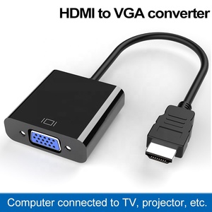 Adattatore da Hdmi a Vga placcato oro nero maschio a femmina con cavo Audio e di alimentazione 1080P Hdmi a Vga per computer Desktop Laptop - Product Image 2