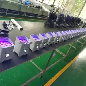 ไฟส่องบนหลังคาแบบ LED ไร้สาย6X18W rgbwa + UV 6 in 1แบตเตอรี่ชาร์จไฟได้ไฟ LED สำหรับงานแต่งงานแบบไร้สาย - Product Image 3