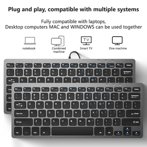 Teclado con cable Usb Mini portátil externo Computadora de escritorio Teclas silenciosas Usb suave Escritura de oficina Teclado con cable - Product Image 4