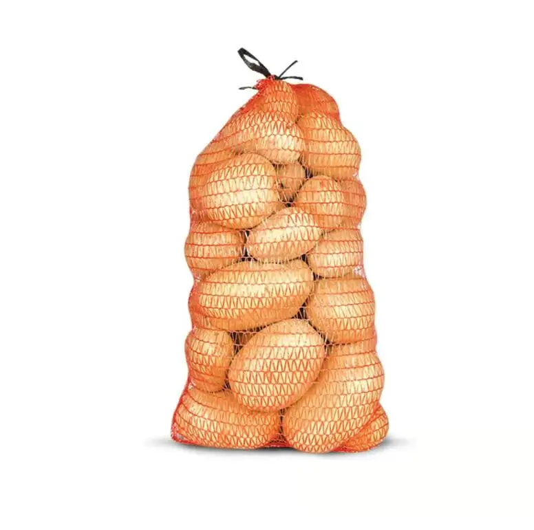 Borsa a rete leno borsa a rete in PP arancione per verdure con coulisse borsa a rete per patate con cipolla leno