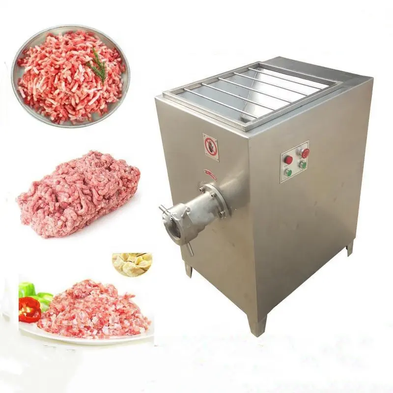 Electric Industrial Mincer Machine with Pulley Frozen Fresh Meat Grinders Case Steel Stainless Meat Grinder Machine