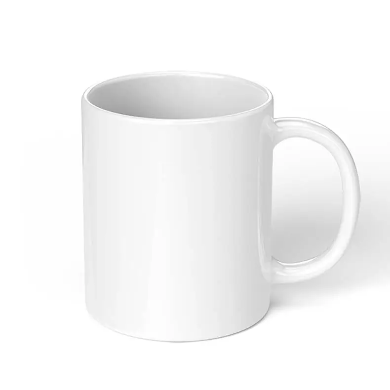 Customized high quality Creative applique 11oz white sublimation blank mug ceramic coffee mug with handle