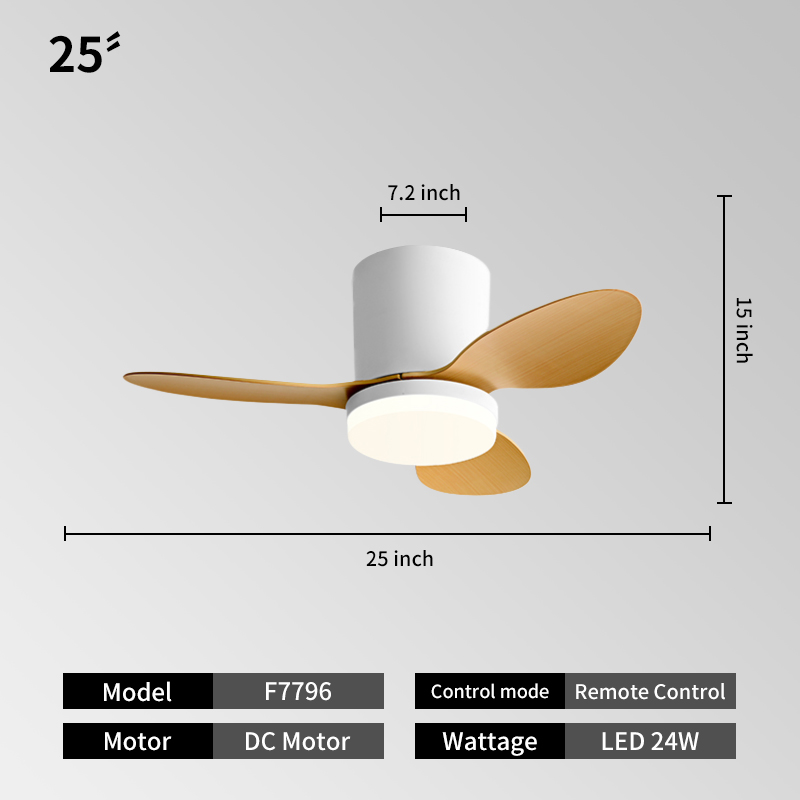 25 PULGADAS - Blanco + Madera