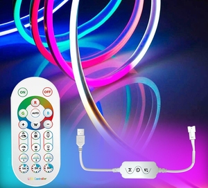 APP-Steuerung DC5V BT USB RGB 3-poliger LED-Pixel-Controller mit 21-Tasten-Fernbedienung für adressierbare LED-Neonst reifen