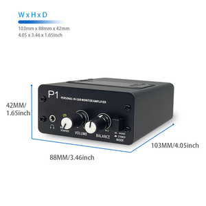 P1 Personal in Ear Monitor System Amplificador de auriculares con entrada XLR y TRS Salida de 3,5mm con interruptor MONO ESTÉREO - Product Image 4
