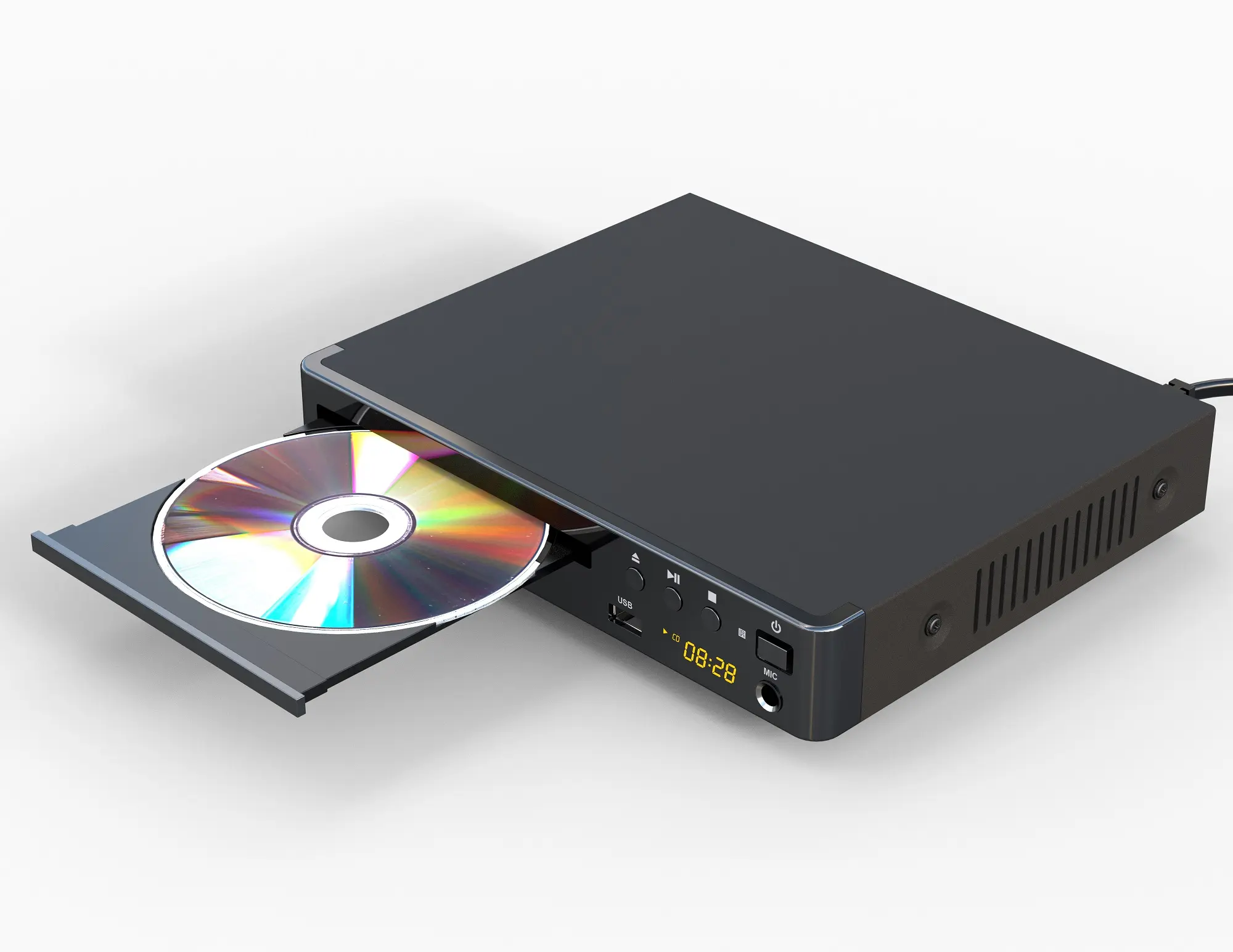 LONPOO 마이크 입력 지원 홈 시어터 시스템 휴대용 HD DVD VCD 플레이어 가라오케 플레이어