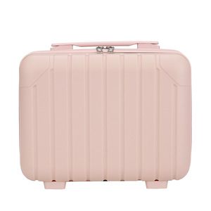 Piccola custodia per il trucco da 14 pollici retrò per studenti impermeabile Mini scatola regalo per feste maniglia ad angolo tinta unita valigia all'ingrosso - Product Image 2