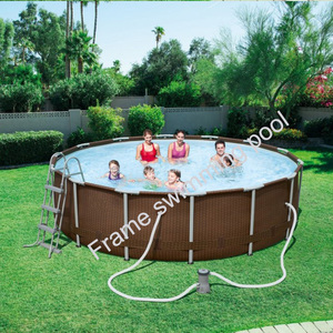 18ftx48inches thép Pro Vòng khung hồ bơi thiết lập, kích thước lớn ngoài trời khung thép hồ bơi 18 ft và 48 trong sâu Intex hồ bơi - Product Image 3