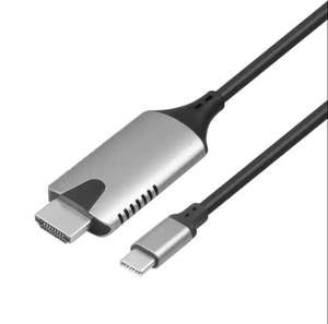 支持HDMI的设备黑色聚氯乙烯USB3.1 C型至HDMI 4K 60hz公对公电缆适配器转换器，出厂价格