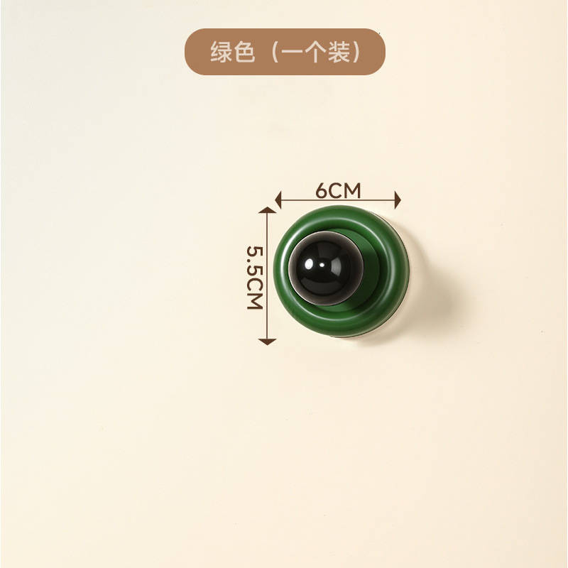 One green suction cup hook