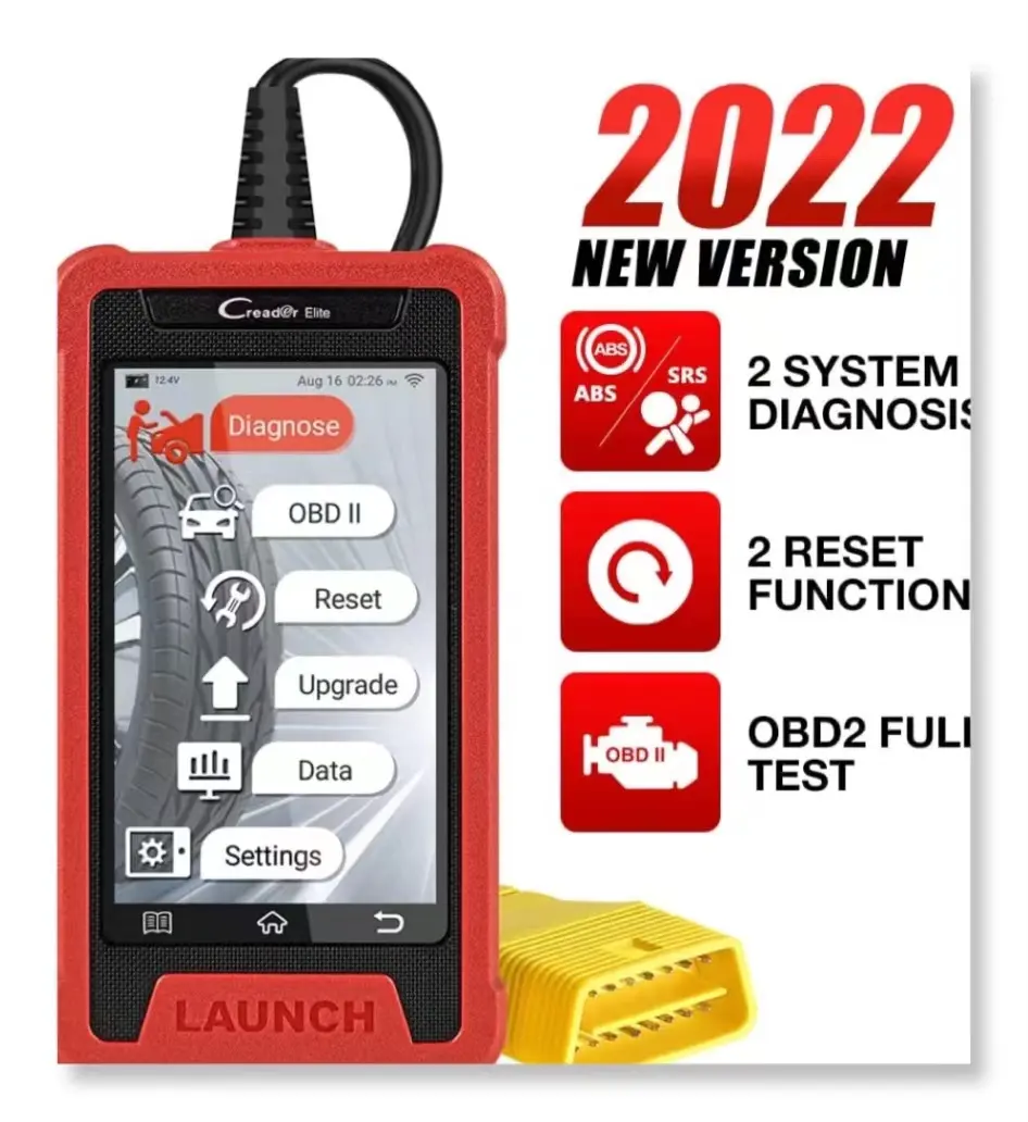 LAUNCH-X431 CRE202 outil de Diagnostic de voiture, scanner pour véhicule, ABS, Airbag, SRS, EPB, SAS, 16 Services de réinitialisation, câble OBD2, PK/Launch CRP123E