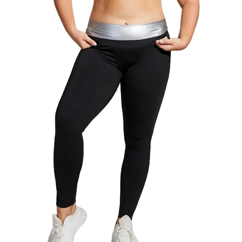 Ropa sudorosa para mujer, pantalones cortos deportivos reductores de grasa, cintura alta, moldeadores de Abdomen, para Fitness y Yoga