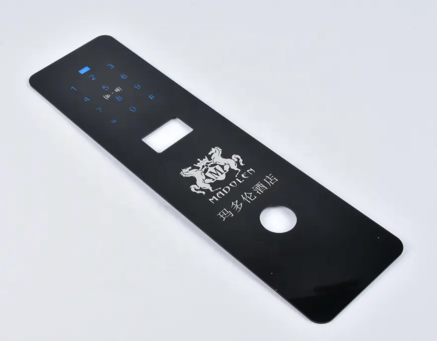 Factory Supply Plastic Front Panel Printed Graphic Layer For Hotel Smart Door Lock Touch Panels Overlay