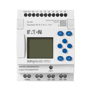 Eaton Moeller Series EASY E4 Relés de control Pantalla (Ethernet expandible) 24 V DC Entradas Digital 8 Analógico 4 Tornillo Terminal - Product Image 3