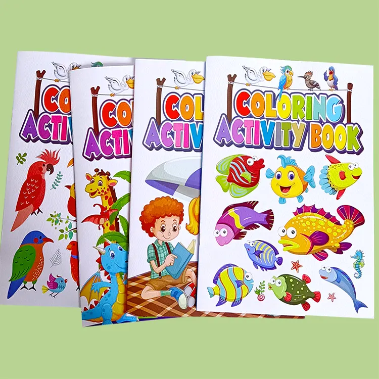 Rompecabezas educativo para colorear para niños, libro de actividades, impresión personalizada, barato, a4