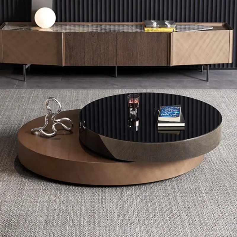 Mesa lateral de vidro temperado preto moderno, mesa de centro em aço inoxidável para móveis domésticos, sala de estar