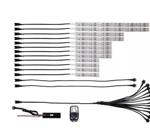 ระบบแสงสว่างรถจักรยานยนต์ไฟ LED DV12คู่แถว RGB หลากสีชุด14ชิ้น