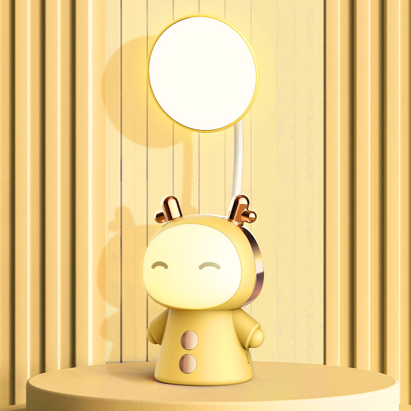 Lampe de table poupée chanceux -- jaune citron