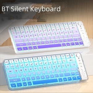 Teclado BT inalámbrico de modo dual Gaxever, ordenador de escritorio transparente, portátil, escritura de oficina, teclado luminoso de cristal dedicado - Product Image 2