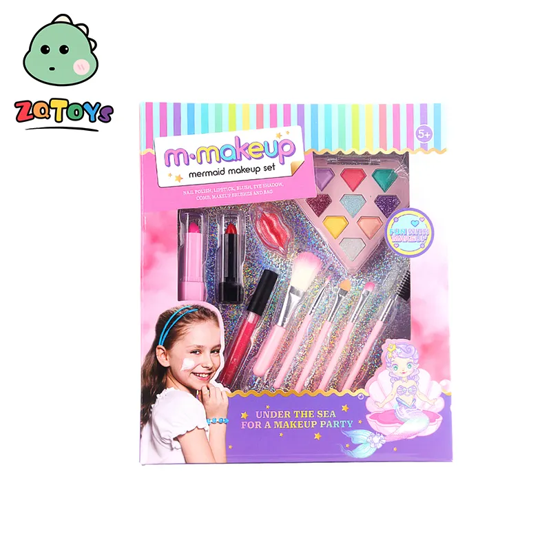 Zhiqu Beauty Kids Kosmetikspielzeug-Set DIY Nagellack Makeover für Mädchen neueste Make-Up-Funktionen für Kinder Spielhaus