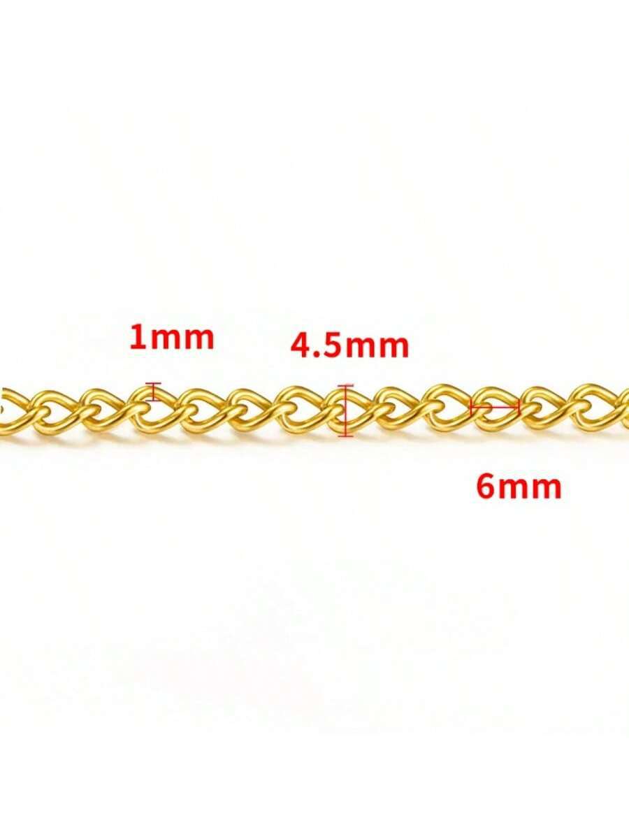 Vacuum gold tail chain 1x4.5x6mm