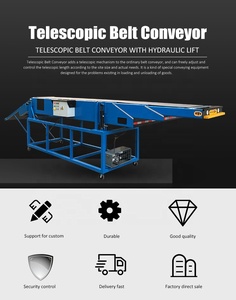 Transportador de cinta telescópica de carga y descarga, contenedor hidráulico móvil, precio barato - Product Image 3