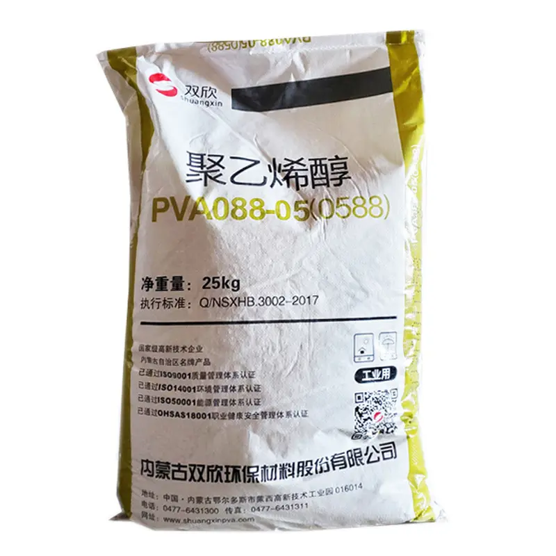 Alcohol polivinílico para látex PVAc Grado industrial Shuangxin PVA 0588
