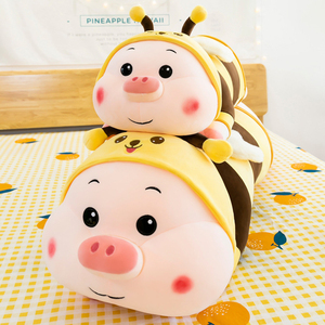 หมอนตุ๊กตาหมูพร้อมผ้าคลุมผึ้งของเล่นแสนสนุกสร้างสรรค์ออกแบบได้ตามต้องการ - Product Image 2