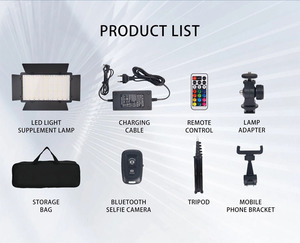 U600 video profesyonel fotoğraf ışığı (cep telefonu klibi ile) stüdyo makyaj için uygun LED halka dolgu ışığı - Product Image 2