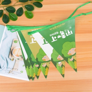 Bandera triangular de PVC impresa de doble cara personalizada, banderín de fibra de poliéster, bandera colgante para fiesta al aire libre, decoración de tienda - Product Image 2