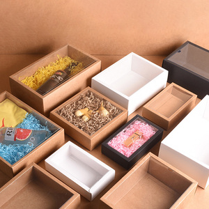 优秀定制牛皮纸纸板礼品盒，带聚氯乙烯/塑料窗户相框，用于葡萄酒化妆包装 - Product Image 2