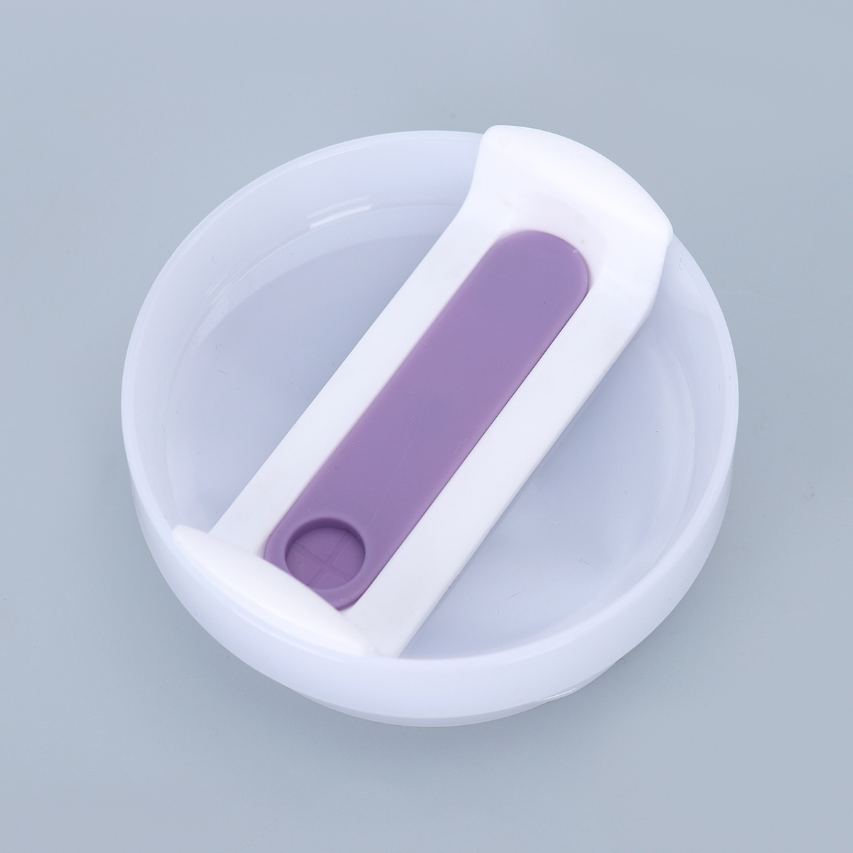 Milky white main body-white piece purple silicone