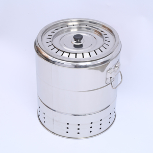 Xách tay thép không gỉ Hàn Quốc BBQ nướng bảng dã ngoại ngoài trời bếp nấu ăn với than tùy chọn cho cắm trại - Product Image 5