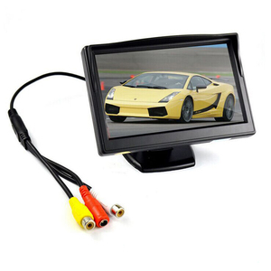 Monitor de visión trasera para salpicadero de coche, pantalla LCD de 5 pulgadas, alta definición, 2 entradas de vídeo