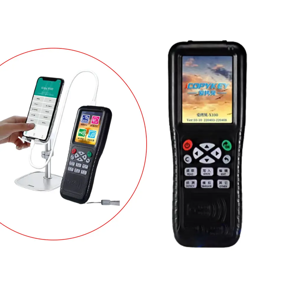 Считыватель смарт-чипов RFID Icopy X100 NFC ключ клон IC ID значок копировальный аппарат 13,56 Mhz NFC Decryption Duplicator 125Khz T5577 тег