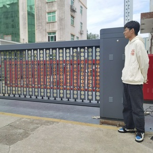 Tùy Chỉnh Nhiệm Vụ Nặng Nề Hàng Rào Cổng Trackless Cơ Giới Công Nghiệp Thép Không Gỉ Hàng Rào Trong Không Khí Cổng Có Thể Thu Vào Cổng - Product Image 4