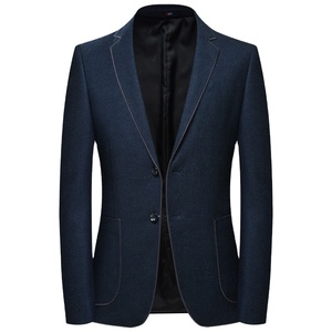 Traje de primavera y otoño, nuevo estilo coreano, traje pequeño informal de moda para hombre, chaqueta de traje delgada para hombre