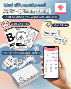 <span class=keywords><strong>Phomemo</strong></span> M03ASポータブルBluetoothフォトプリンター300dpi Android & iOS携帯電話用ラベルステッカー & メモ取り