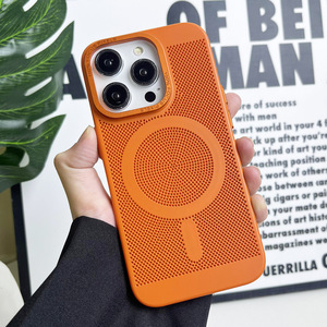 เคสโทรศัพท์มือถือตาข่ายกระจายความร้อนแม่เหล็กสำหรับ iPhone 16 15 14, เคสแข็งสำหรับโทรศัพท์มือถือกันตก - Product Image 1