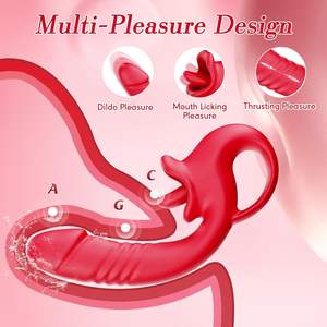 Silicone clitorideo G macchia capezzolo lingua Dildo vibratore 10 modalità Clit Sucker clitoride stimolatore donne vergine Sexy giocattolo - Product Image 3