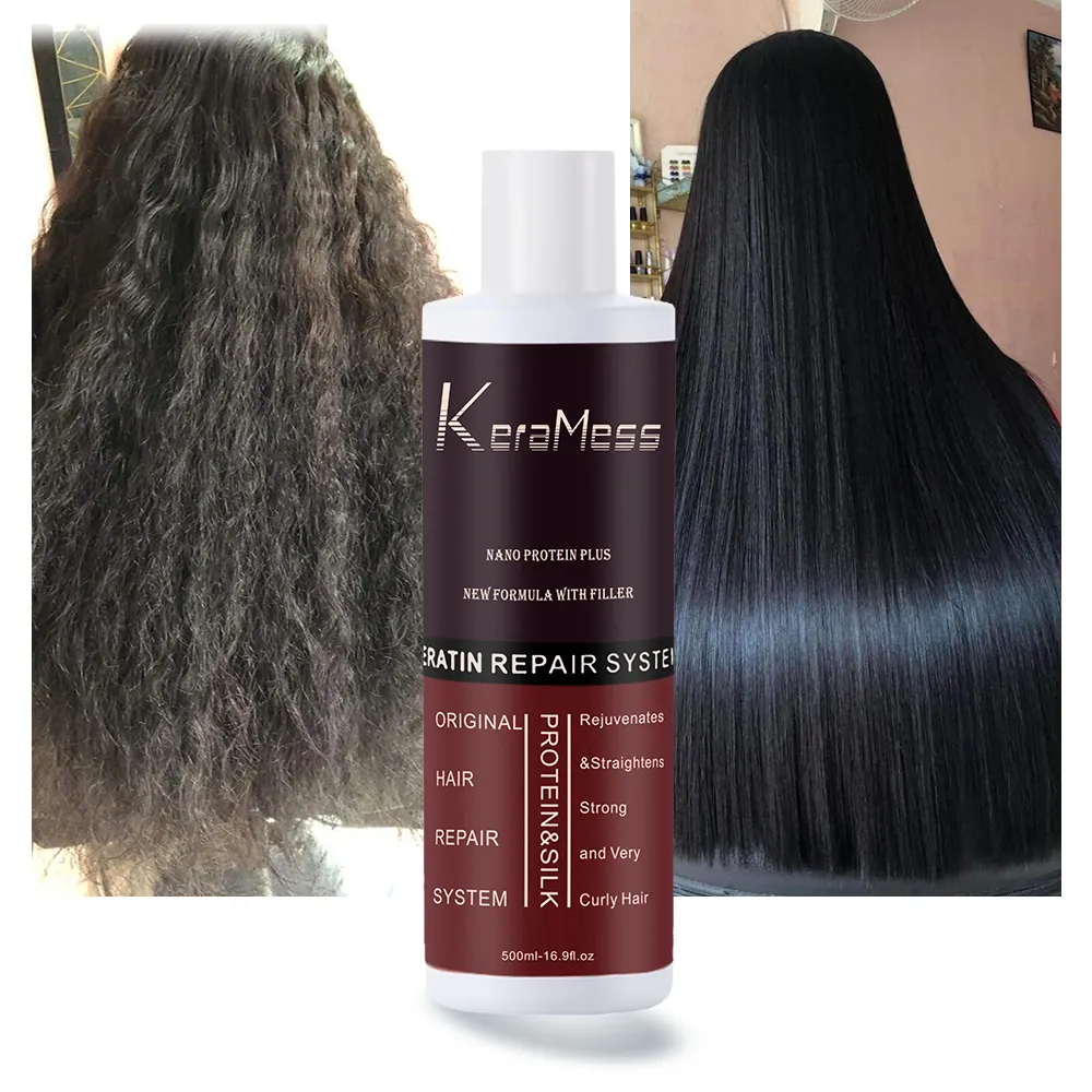 KeraMess – crème de lissage sans odeur de chocolat, traitement à la kératine sans formaldéhyde, pour cheveux Afro abîmés