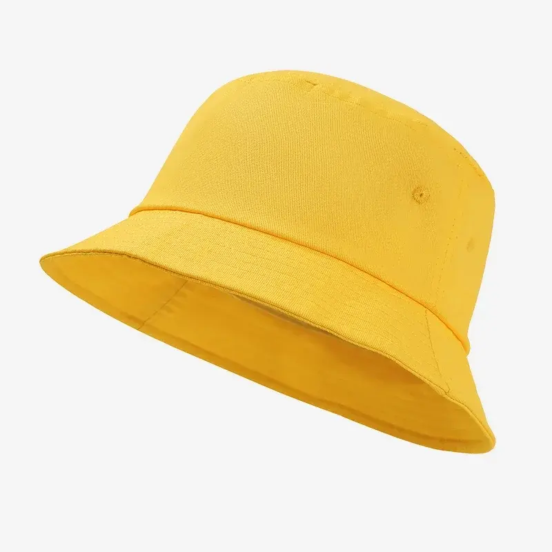 Wholesale unisex bucket hats spliced Fisherman hats Multi-color customizable logo cotton outdoor hats