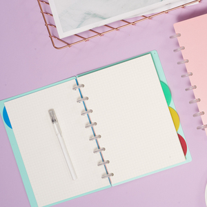 Custom Disc Binding Loose Leaf Lattice <strong>Notebook</strong> Hard Cover Student Personal <strong>Notebooks</strong> <strong>With</strong> Index <strong>Page</strong> - Product Image 3