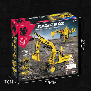 Juguetes educativos 5 en 1 vapor programable APP Control excavadora ladrillo DIY montaje camiones de vástago juegos de bloques de construcción
