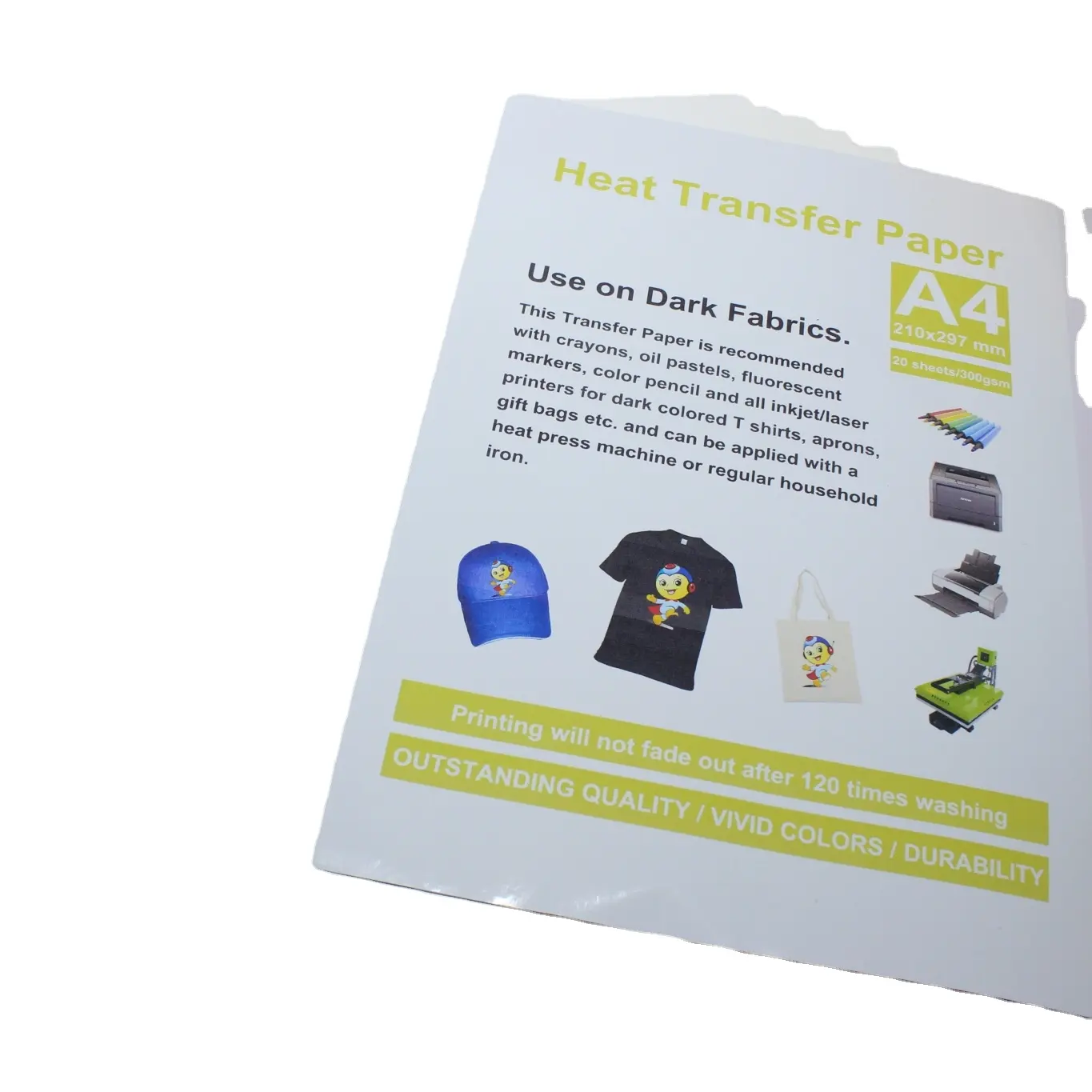 Impressora Laser Papel De Transferência para a camisa de T de Algodão Tecido Papel de Transferência de Sublimação Para Sempre Profunda