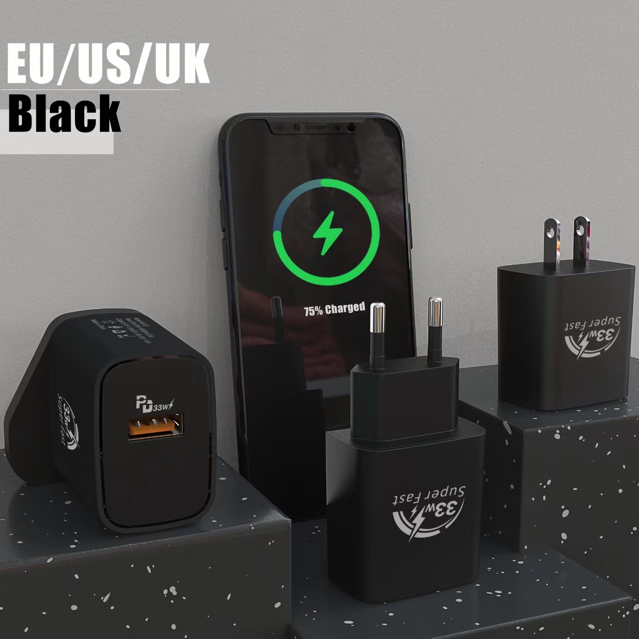 สีดำ UK ไม่มีบรรจุภัณฑ์
